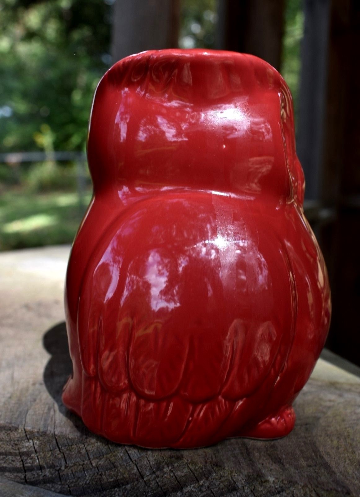 OWL shaped Pitcher brick Red color 5 1/4 inches tall