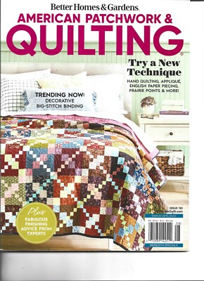 BHG American Patchwork & Quilting Magazine #183 2023 Hand Quilting & More