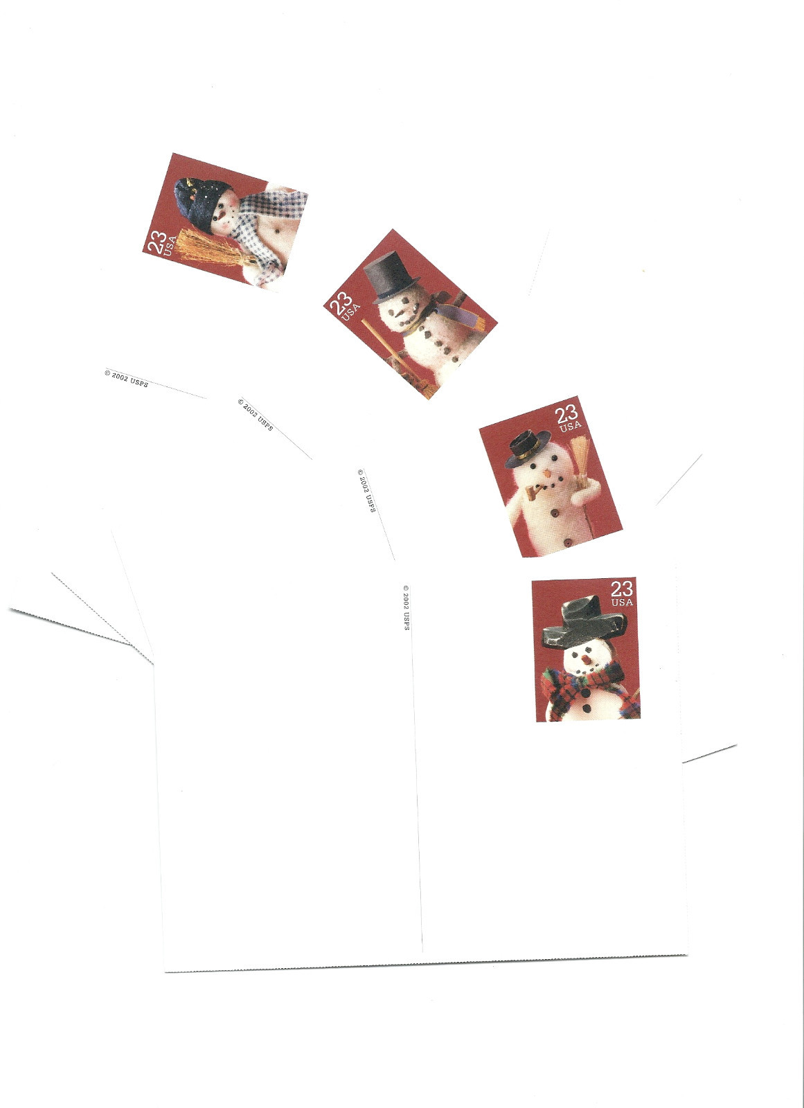 X-Mas Teddy Bears and Snowmen Picture Postal Cards