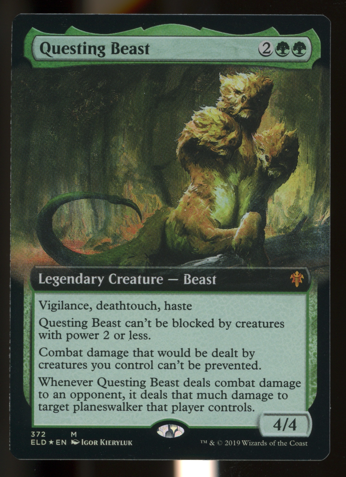 Questing Beast - FOIL - Extended Art - MTG Throne of