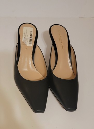 Pre-owned Gianvito Rossi Pointed-toe Leather Heeled Mules Nappa Black Eu 37 Sz 7