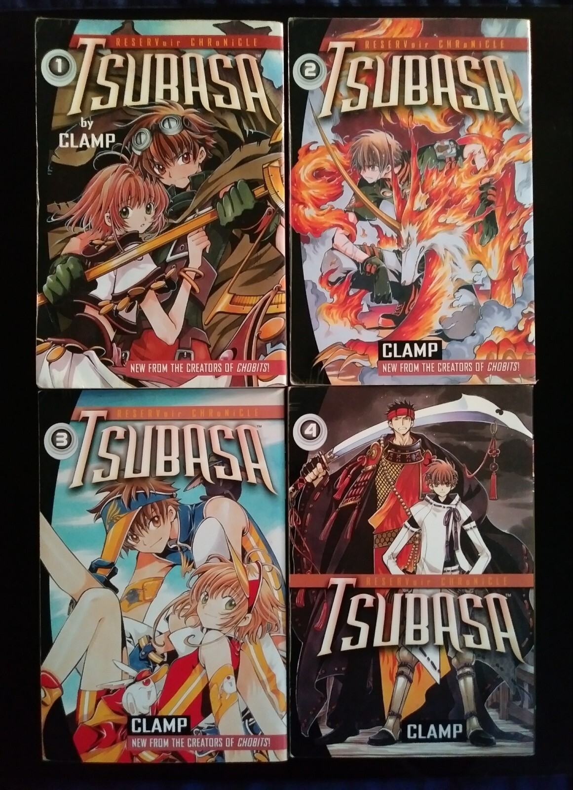 Tsubasa: Reservoir Chronicle vol. 1, 2, 3, 4 by CLAMP