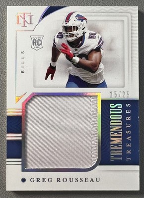 Greg Rousseau 2021 Panini National Treasures Tremendous Patch #TTR-GR Bills /25