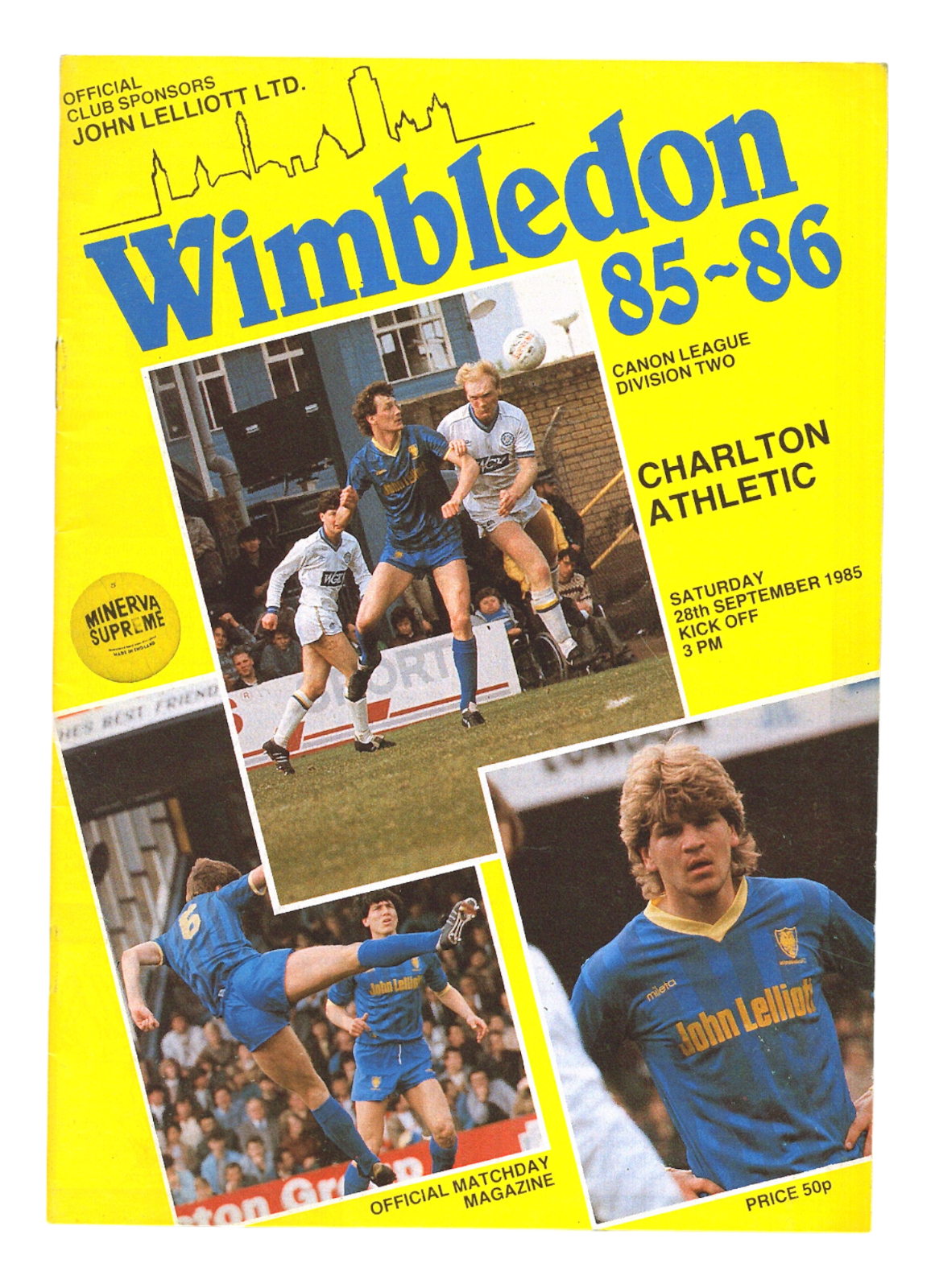 Wimbledon v Charlton Athletic 1985-1986 Division Two 28/09/1985