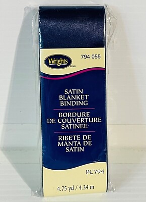 Wrights Fancy & Satin Blanket Binding PC798 ~ 4.75yd x 2'' Various Colors NEW
