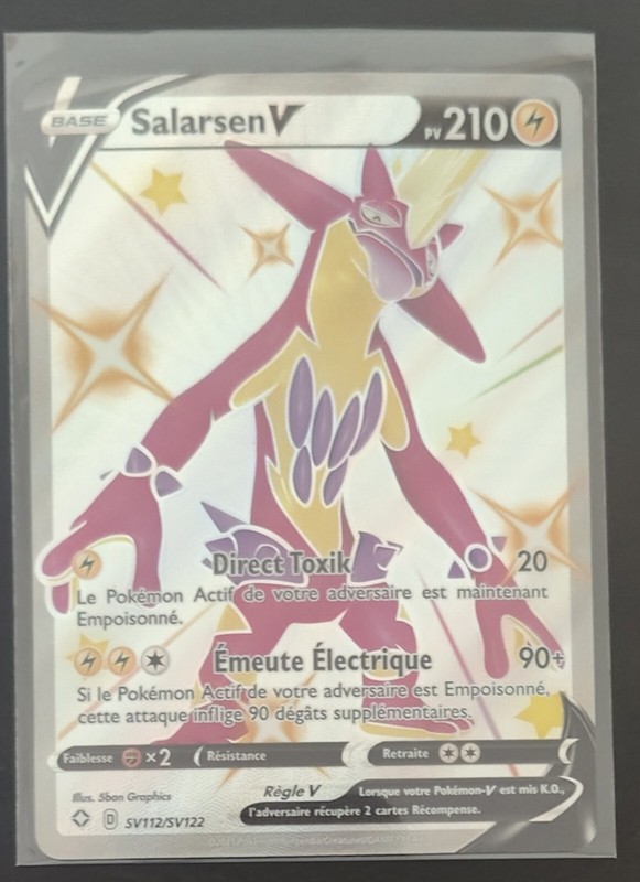Carte PokÃ©Mon Salarsen Shiny Full Art Sv112/Sv122 Eb4.5 DestinÃ©Es Radieuses Fr