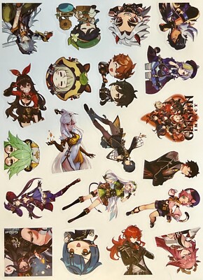 Genshin Impact Small Anime Sticker Random Lot of 5- Blind Bag