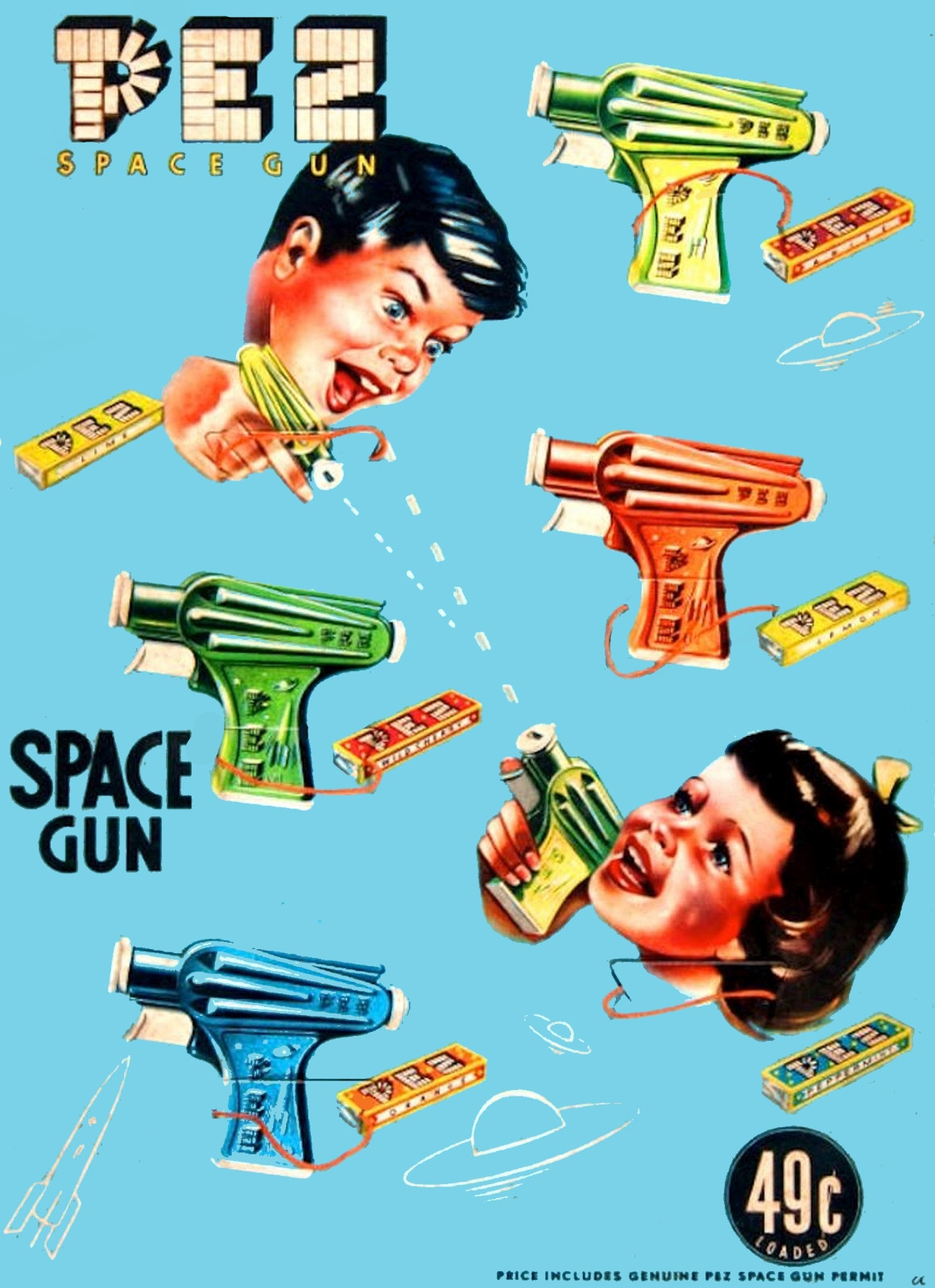 1950s Pez Candy Space Gun Ad 8 x 10 Giclee Print | eBay