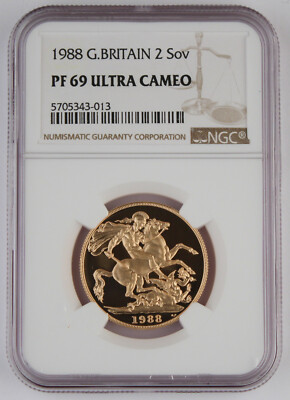 PCGS PR69】【最高鑑定】完全未使用 希少 英国 1987 エリザベス