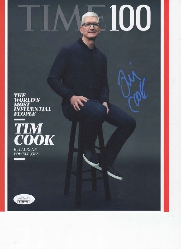 Tim Cook Signed 8x10 Photo w/ JSA LOA #BB55901 Apple