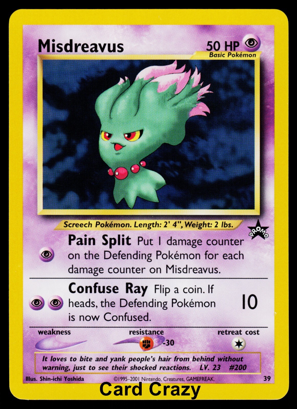 Misdreavus #39 - Black Star Promo - WoTC Pokemon Card - Near Mint