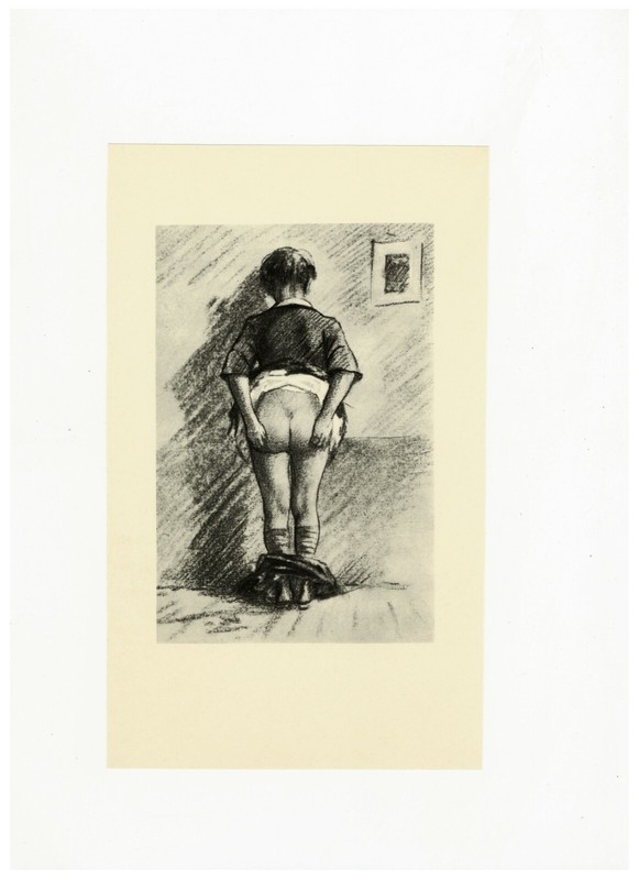 1934 Beloti HÃ©Liogravure Ã©Rotique Ã©Poque Curiosa Erotica FessÃ©E Bdsm Spanking