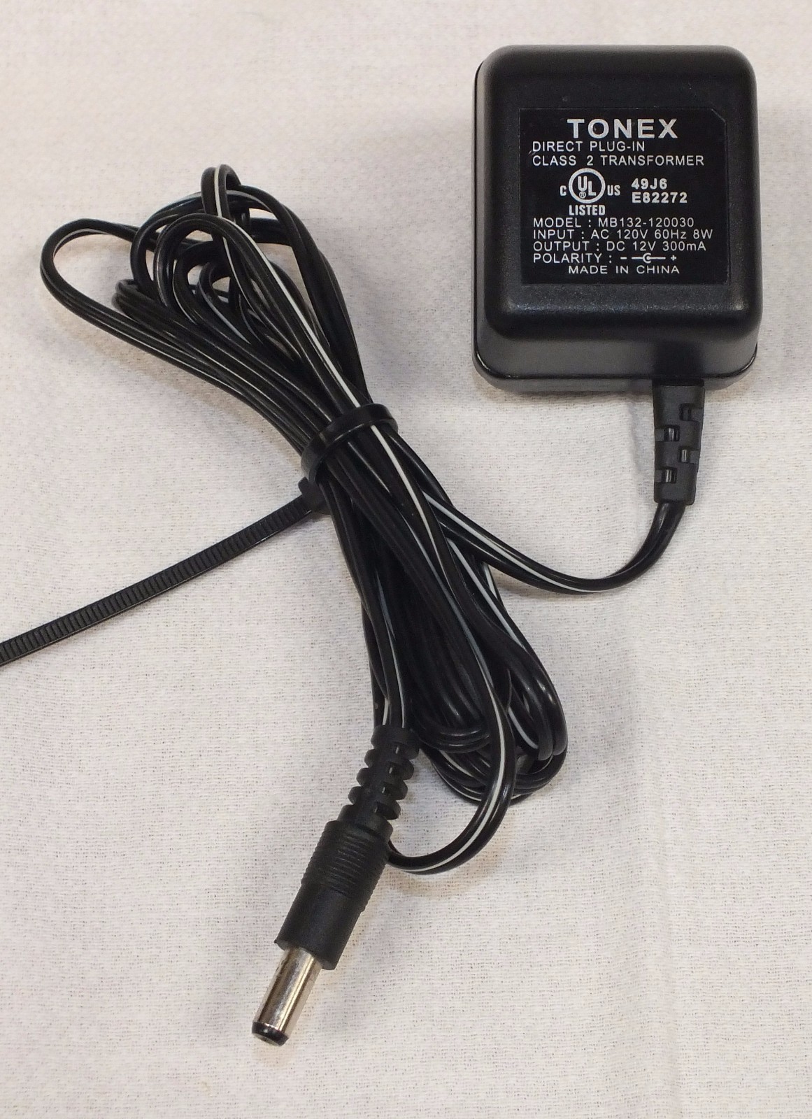 Tonex (MB132-120030) Direct Plug-In 12V 300mA 60Hz 8W AC
