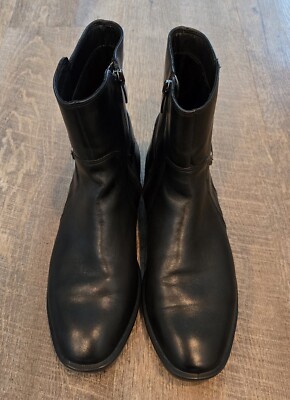 ECCO Women's Shape M15 Black Leather Ankle Booties Size 39 EU / 8 US | Worn Once