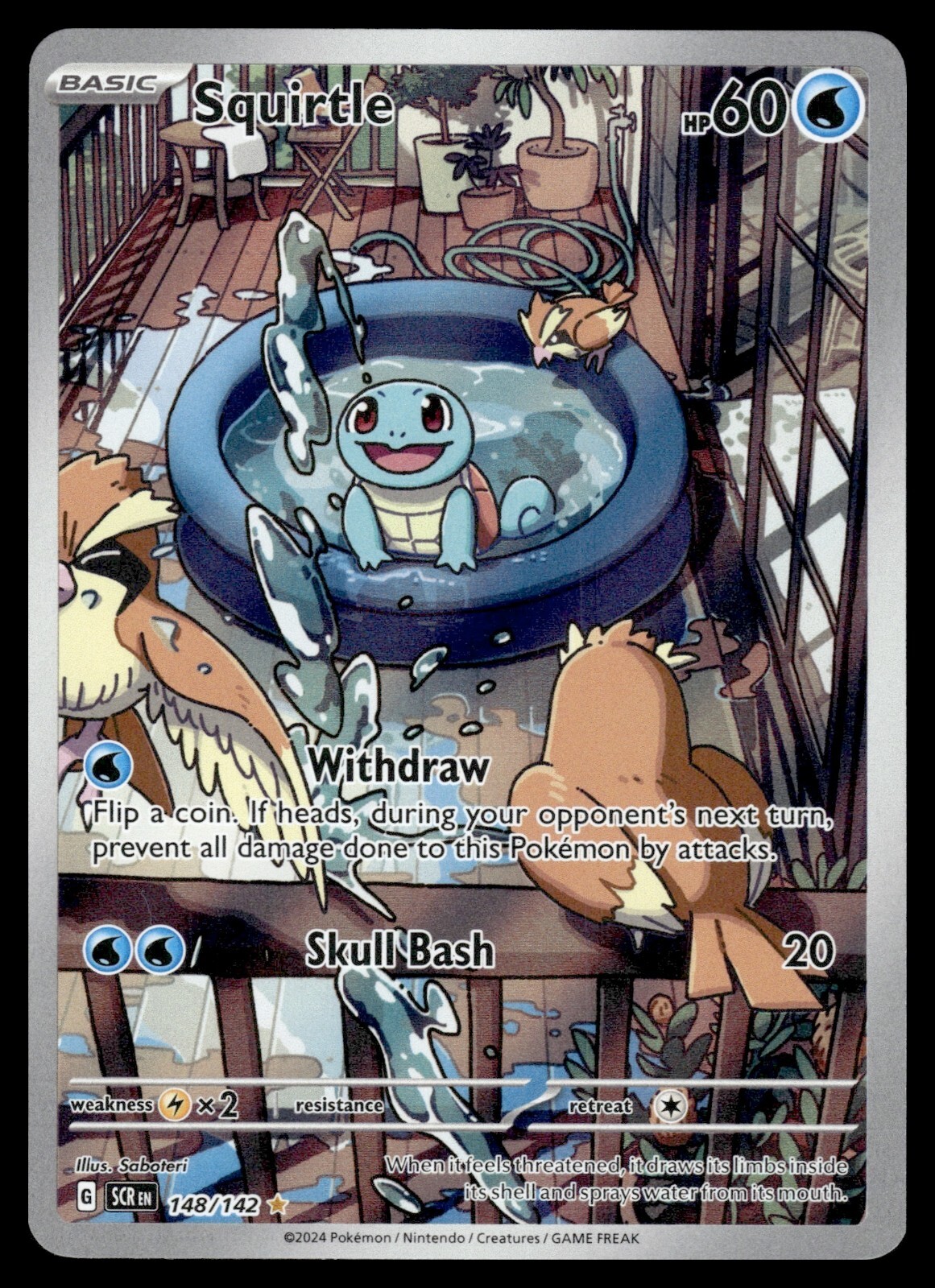 Kazu　803935 Squirtle 148/142 Pokemon TCG Stellar Crown Holo Illustration