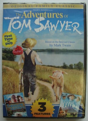 ORIGINAL FAMILY CLASSICS THE ADVENTURES OF TOM SAWYER 3 FLIMS DVD NEW SEALED