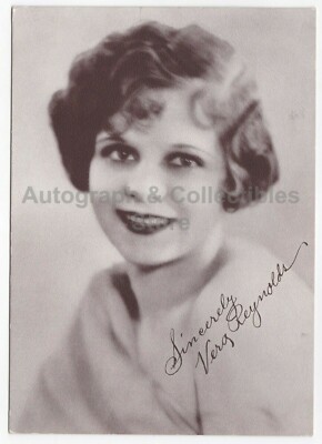 Original Vintage 1928 Vera Reynolds 5x7 Fan Photo With Printed Signature