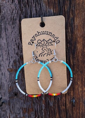 Native American Fine Jewelry beaded earrings quality handmade w 11/0 seed beads