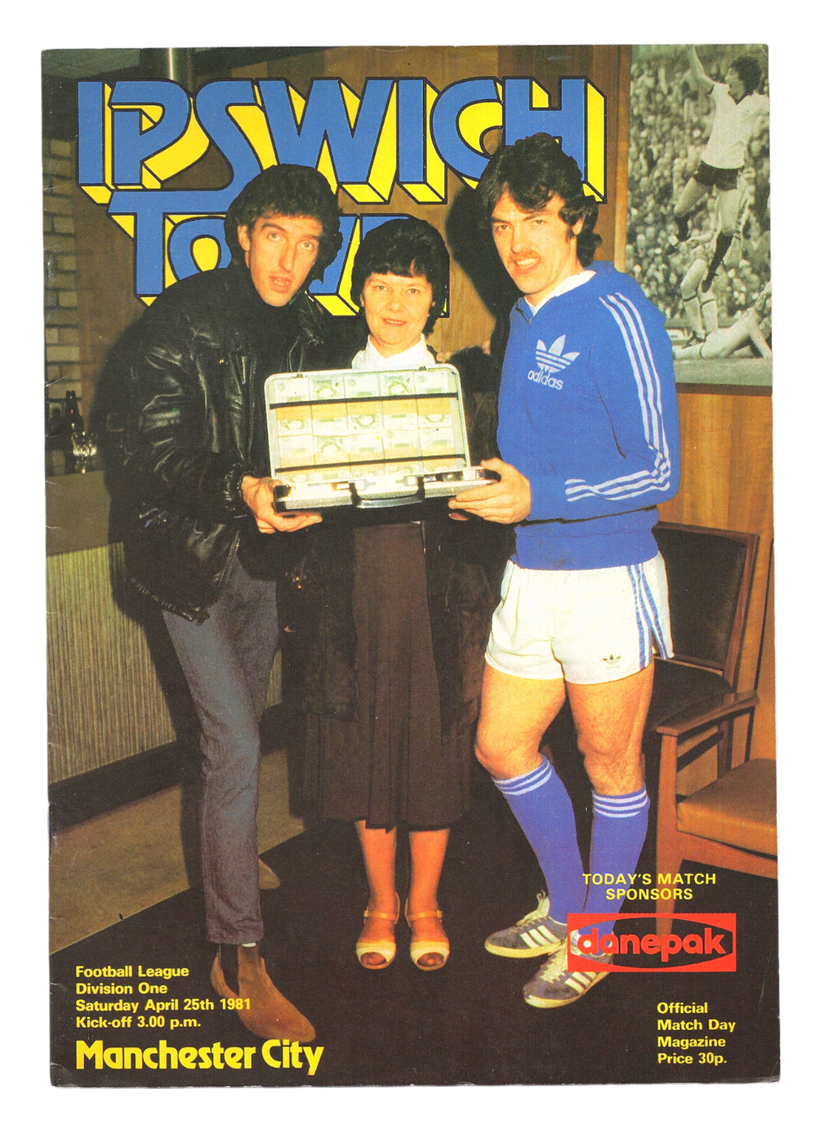 Ipswich Town v Manchester City 1980-1981 Division One 25/04/1981