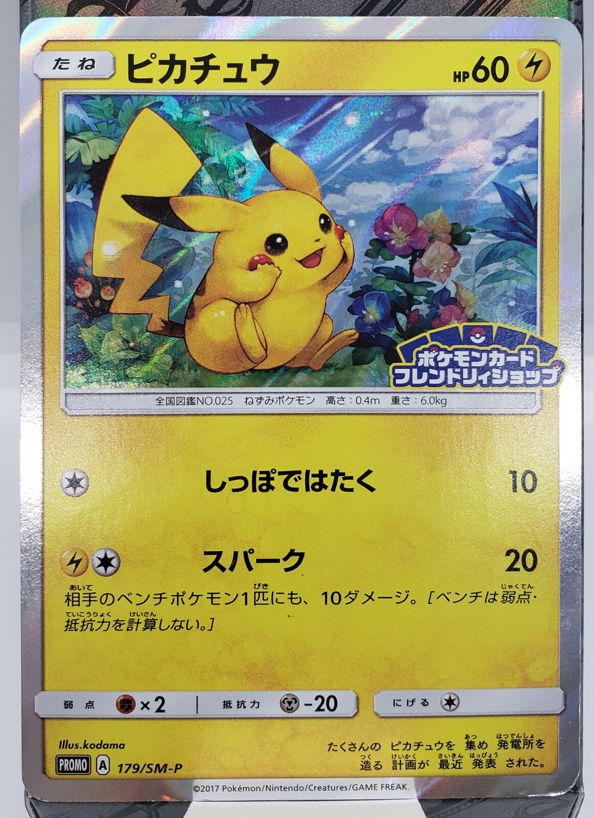 ピカチュウ PROMO SM-Pプロモカード 179/SM-P NM] Pikachu Pokemon Card Japanese 179/SM-P Friendly Shop
