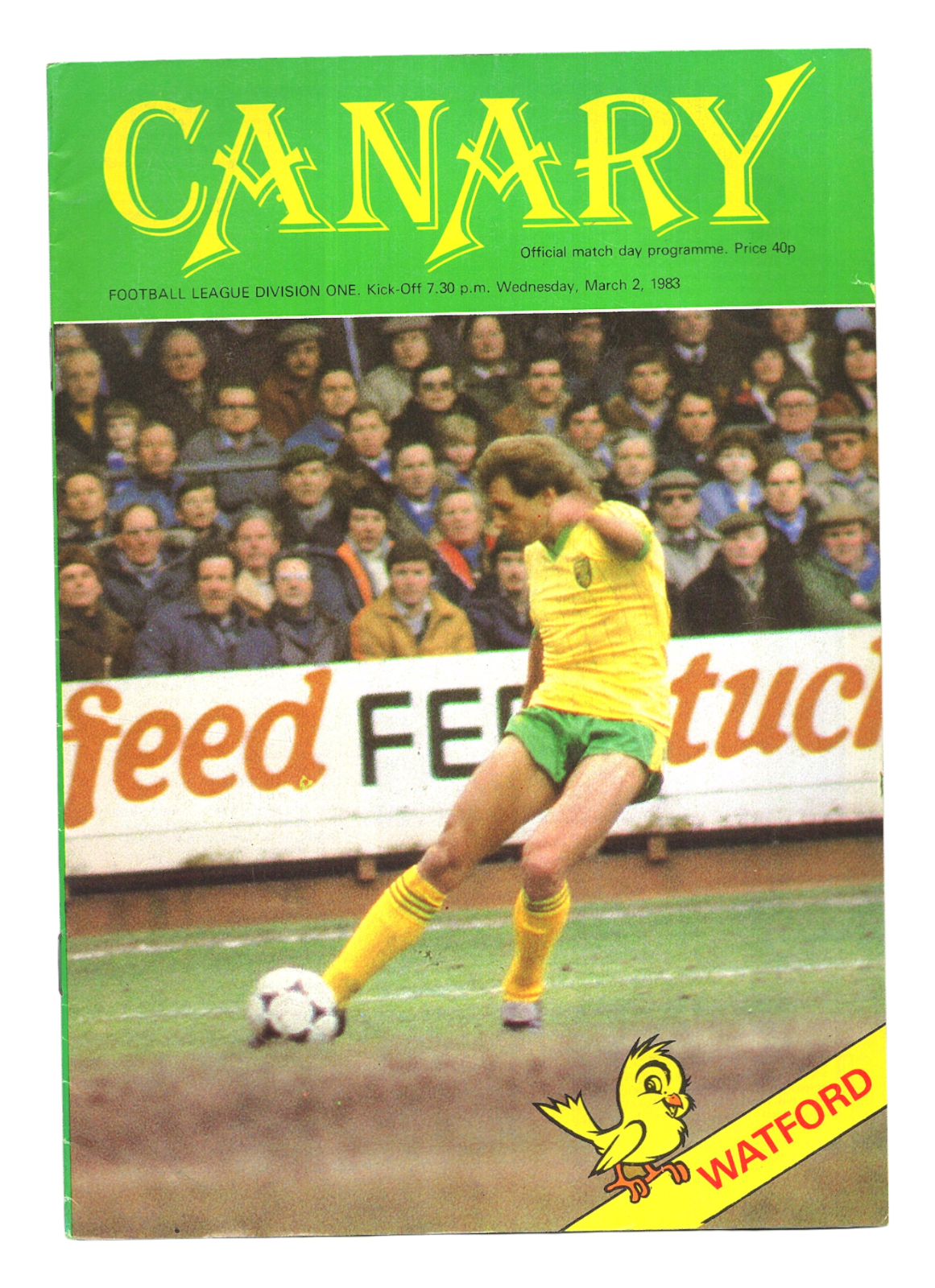 Norwich City v Watford 1982-1983 Division One 02/03/1983