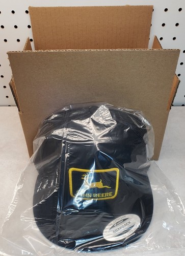 John Deere Patch Yupoong Trucker Hat / YP Classic 6006 Snapback Black/Black