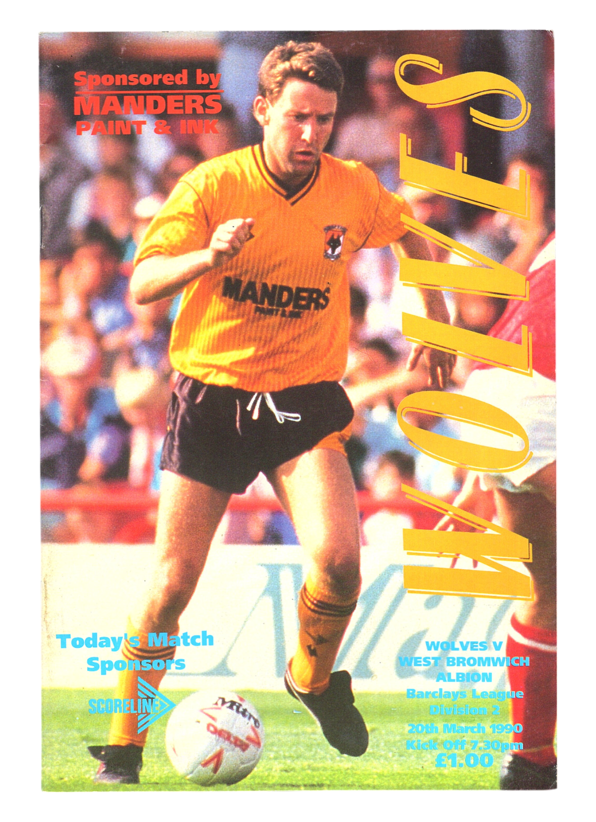 Wolverhampton Wanderers v West Bromwich Albion 1989-1990 Division Two 20/03/1990