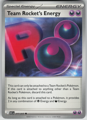 Team Rocket's Energy ME: Ascended Heroes 217/217 LP