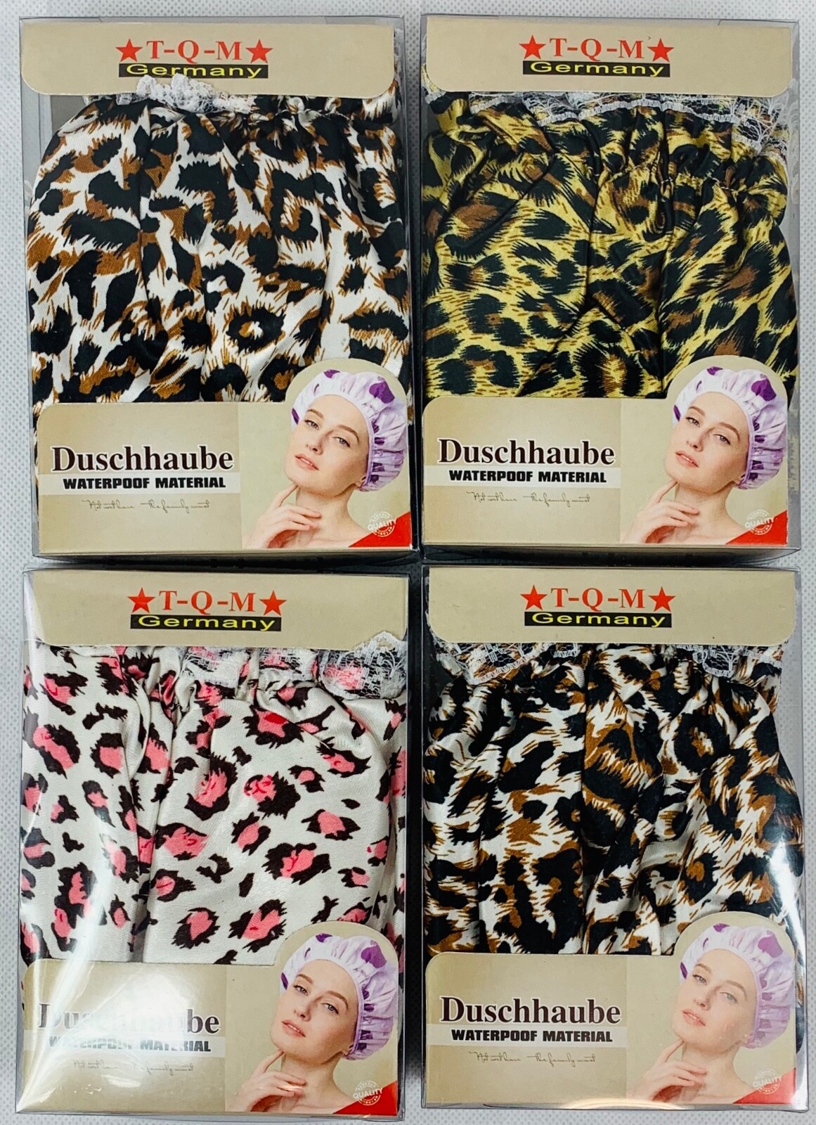 Duschhauben wasserdicht & wiederverwendbare Duschkappe Duschumhang Badekappe 