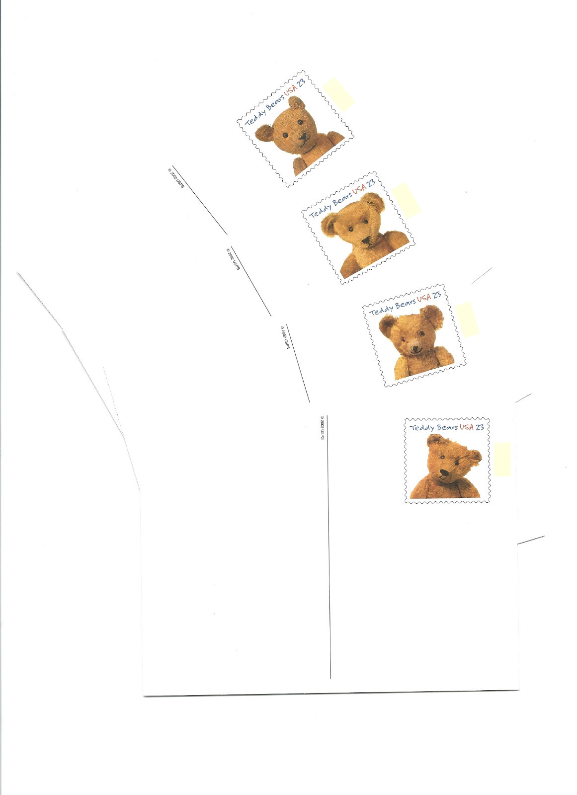 X-Mas Teddy Bears and Snowmen Picture Postal Cards