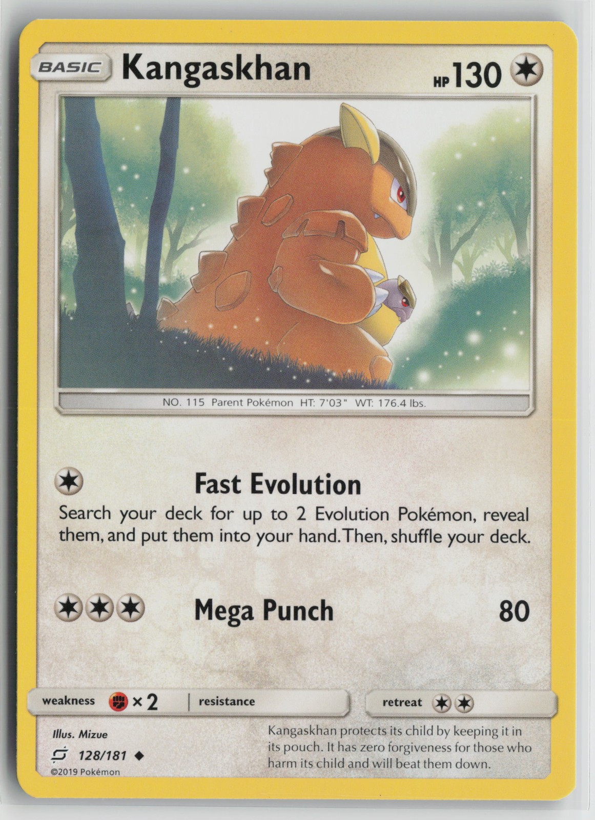 Kangaskhan Uncommon SM - Team Up 128/181 NM