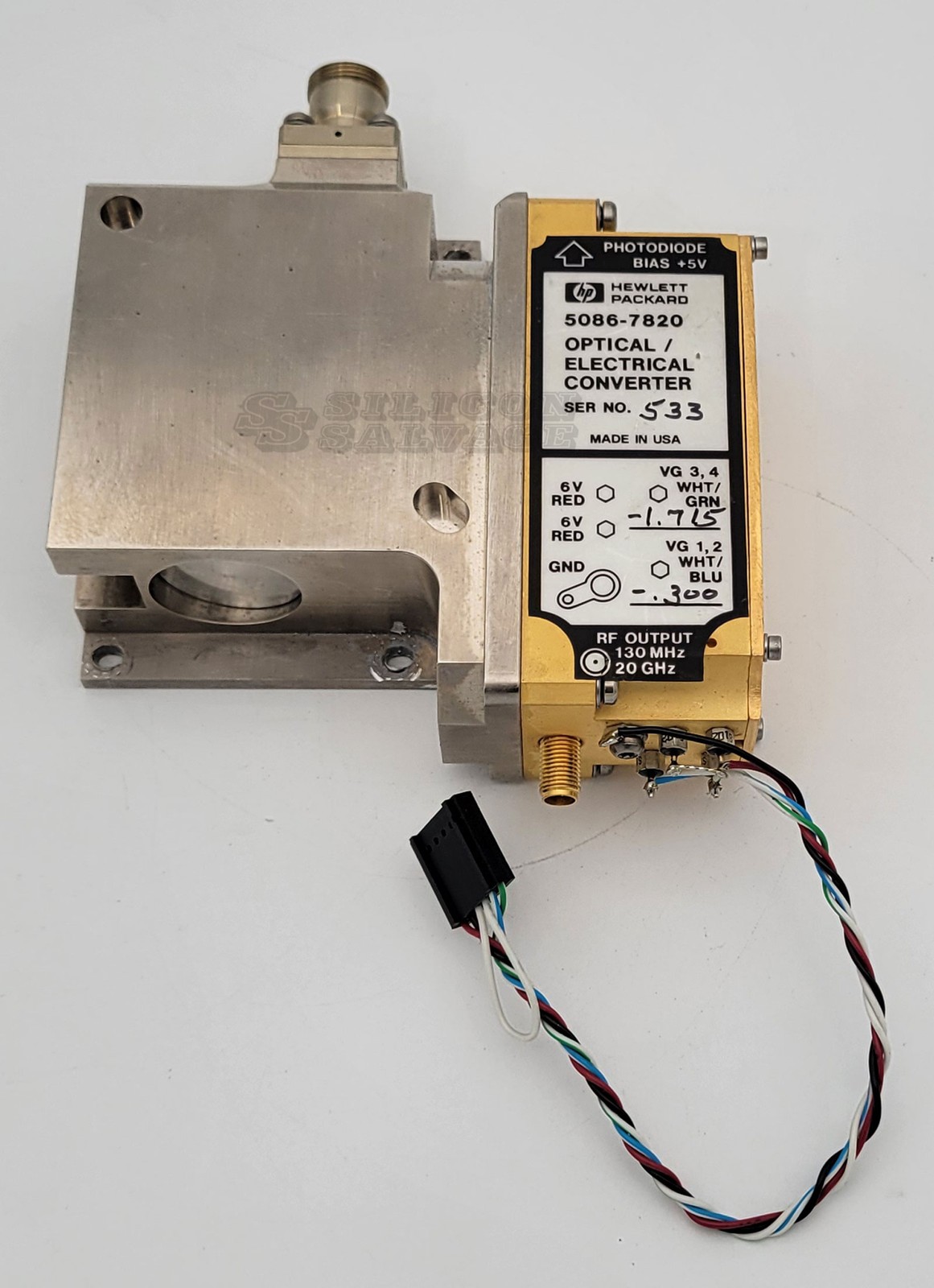 HP Agilent 5086-7820 130MHz-20GHz Optical / Electrical Converter