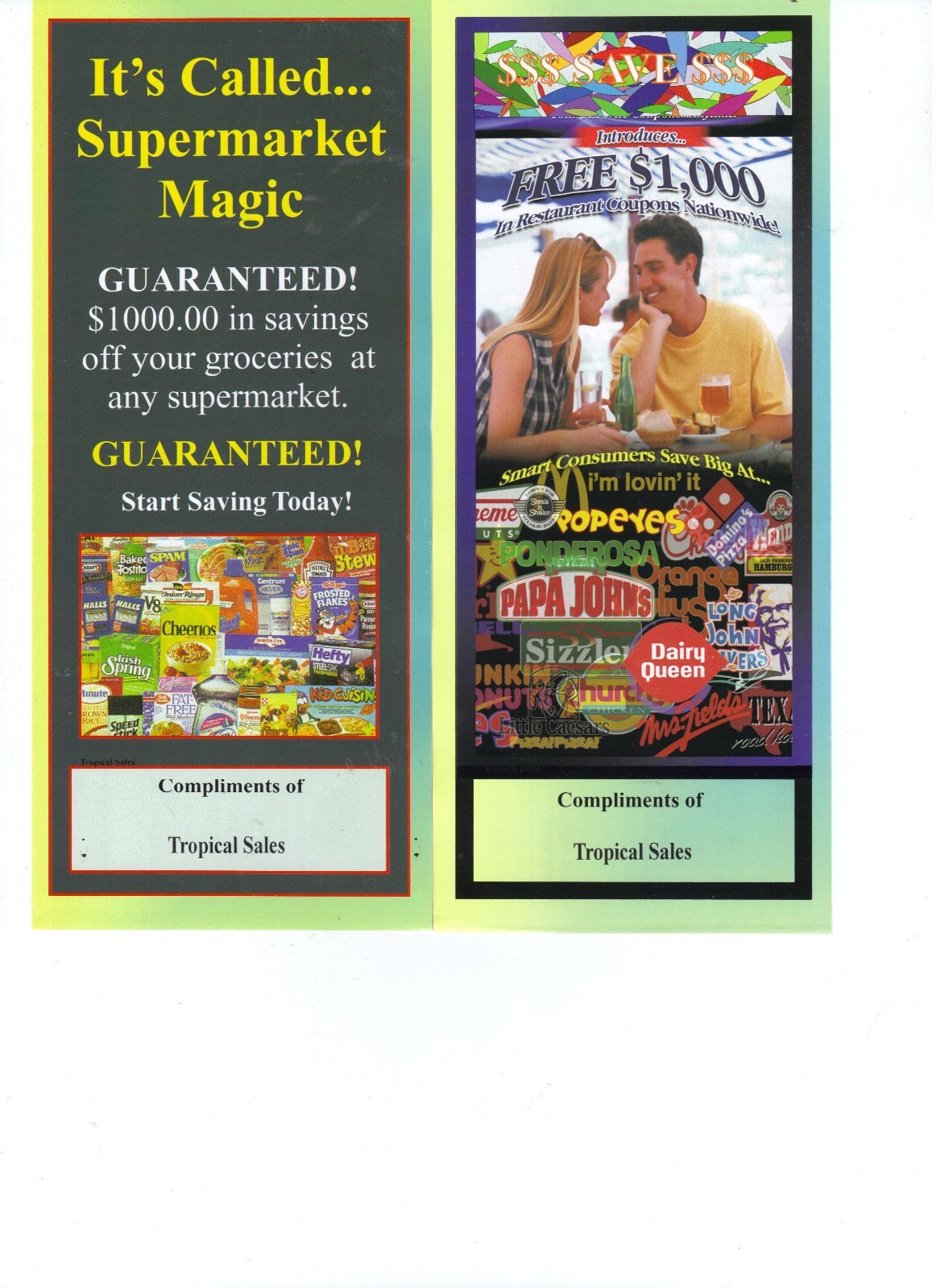 1949 Squirt Menu Sheet Picturing Squirt Boy and Lunch