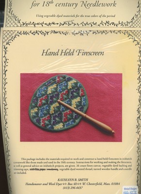 RARE Kathleen B. Smith Hand Held Firescreen Irishstitch Canvaswork Embroider Kit