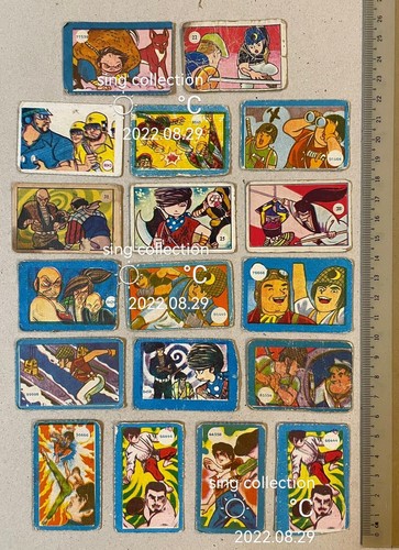 PCエンジン　MENKO CARD 9枚 Menko Card 48pc Vintage Japanese Lots Wax Coated Set