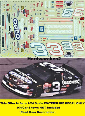 NASCAR DECAL # 3 OREO/GOODWRENCH 2001 CHEVROLET MONTE CARLO D EARNHARDT 1/24