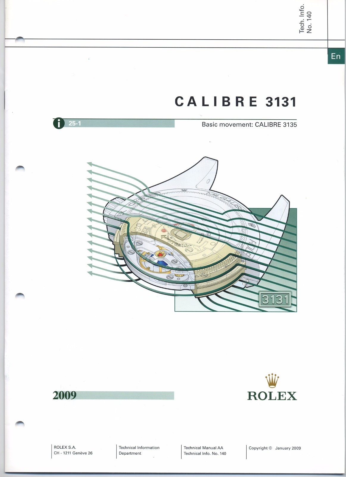 rolex calibre 3131