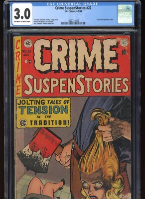 Crime SuspenStories #22 CGC 3.0 Iconic Decapitation PCH Pre Code Horror 1954 EC