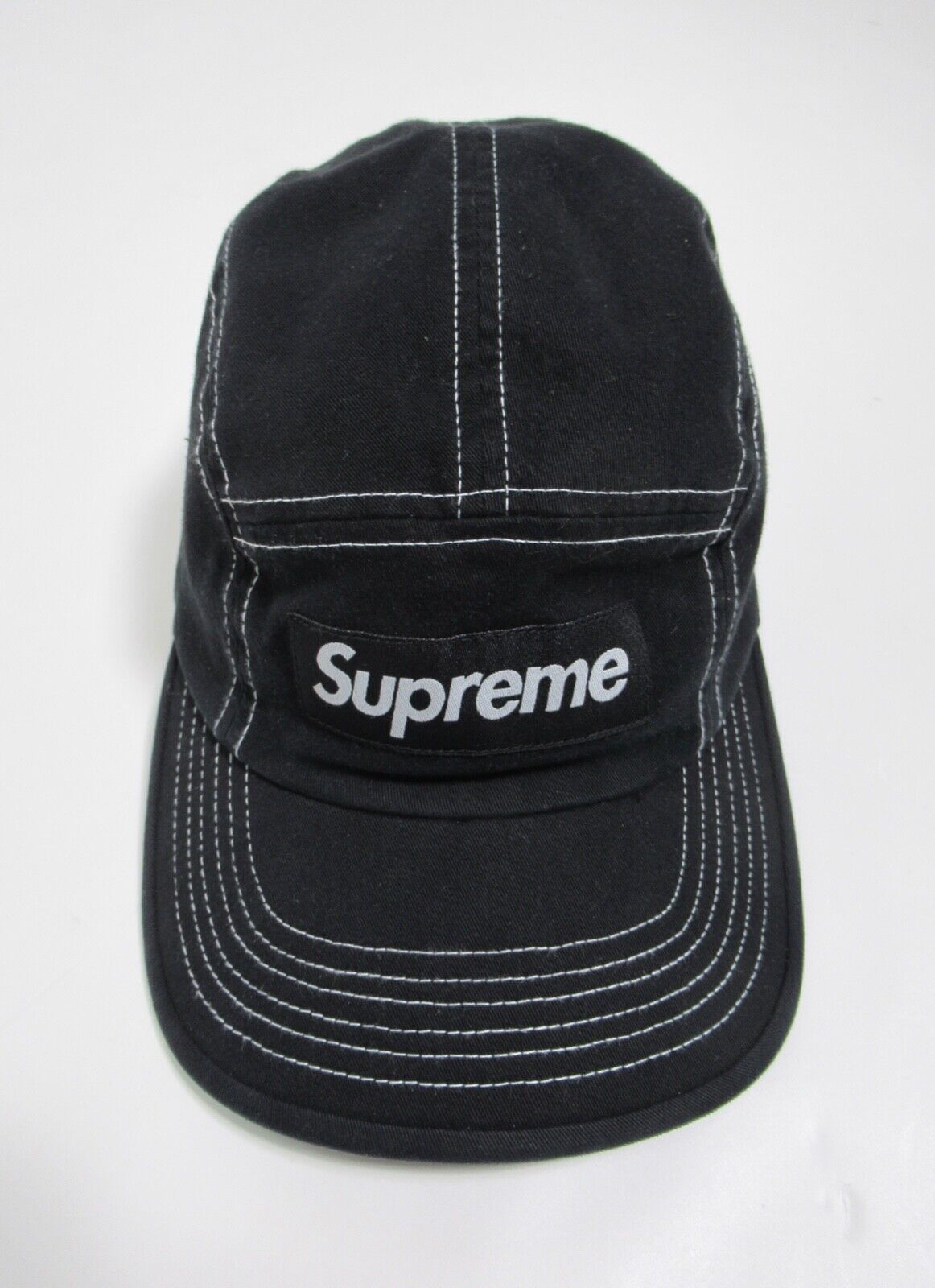 Supreme 2-Tone Twill Camp Cap Black One Size Made In U.S.A. Supreme 2-Tone Twill Camp Cap Black One Size Made In U.S.A.