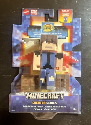 Minecraft Creator Series Action Figures Ripped Jeans With Virtual Item Code NEW