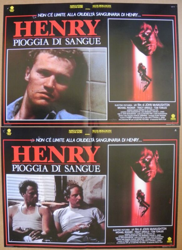 Henry: Portrait of a Serial Killer 1986 4 Italian Photobusta Set Michael Rooker