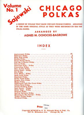 Chicago Polkas - Combo Book Volume 1 Bb parts - Sajewski Publishers 1953