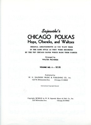Chicago Polkas - Volume 3 - Bb Combo Book- Sajewski Publishers 1958