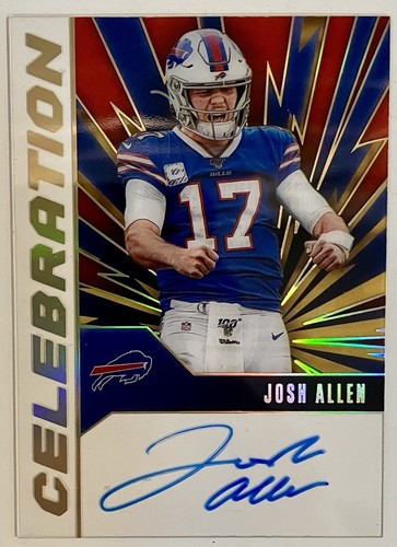 2020 Panini Clearly Josh Allen Celebration Ink On-Card AUTO