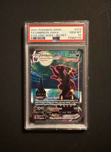 PSA 10 Pokemon TCG Umbreon Vmax 215/203 Full Alt Art PSA 10 Pokemon TCG Umbreon Vmax 215/203 Full Alt Art