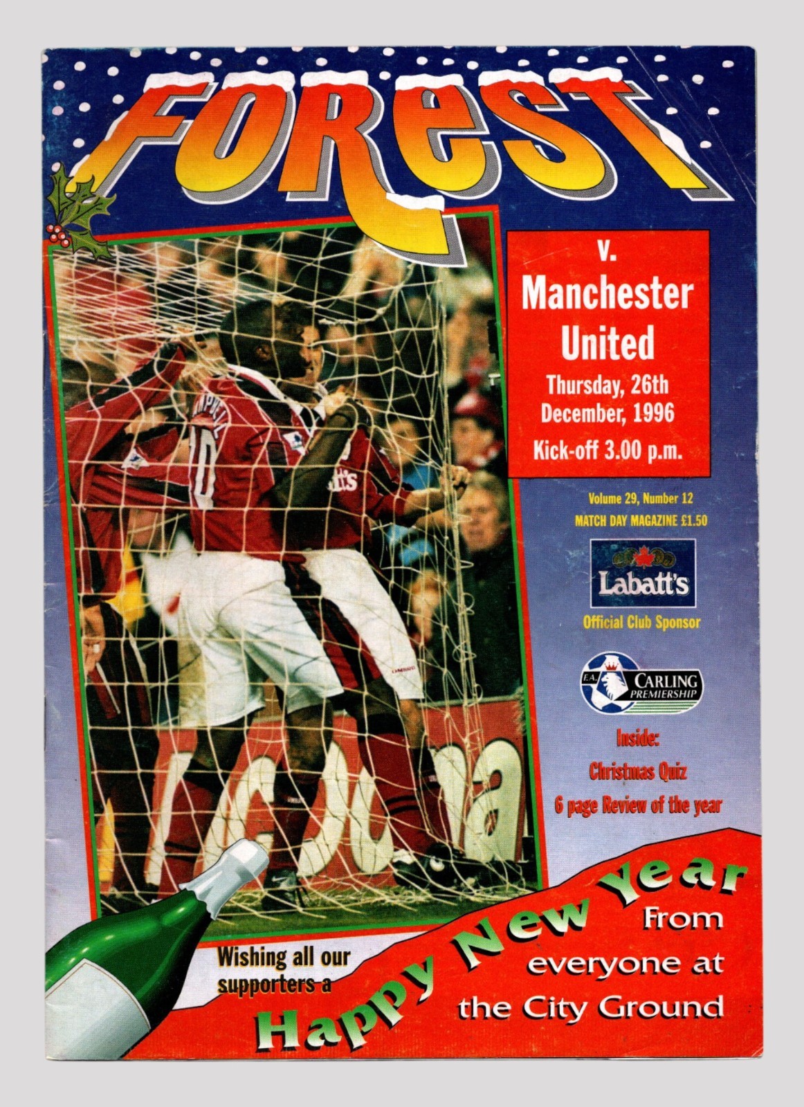 Nottingham Forest v Manchester United 1996-1997 Premier League 26/12/1996