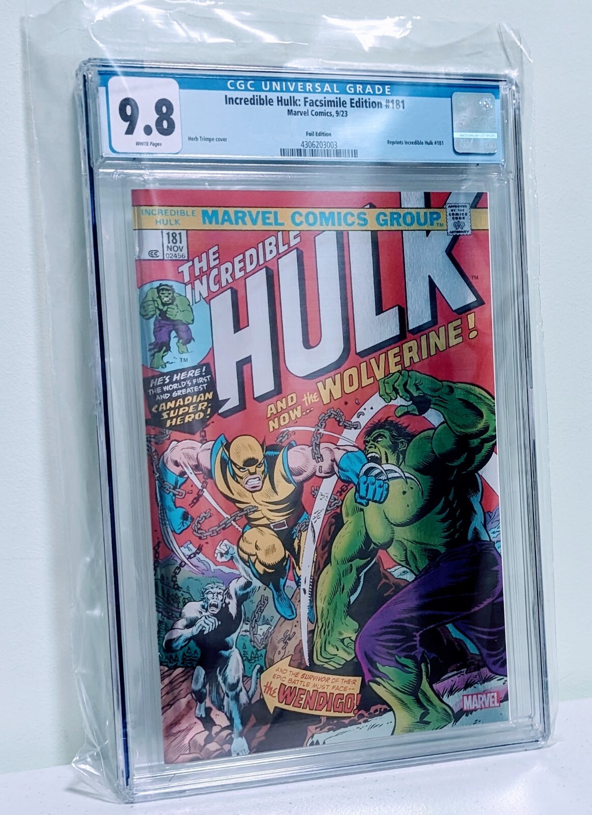 アメコミリーフ The Incredible Hulk #181 CGC 9.8 Incredible Hulk 181 + Giant-size X-men 1 Cgc 9.8 WP Perfect