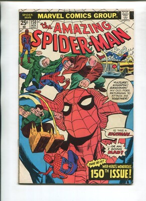 AMAZING SPIDER-MAN 150 VG WPGS V1 MARVEL 1975! SPIDER-MAN GO'S MAD! 149!!!!!!!!!