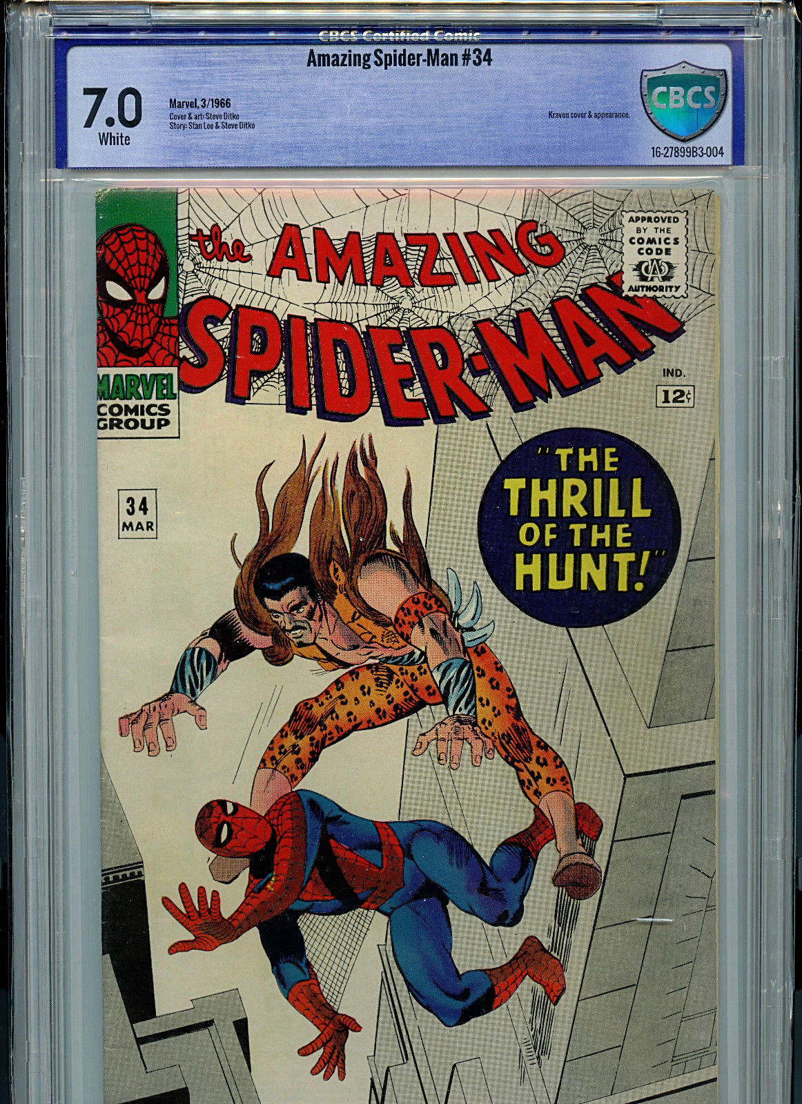 Amazing Spider-man #34 CBCS 7.0 Silver Age Marvel 1966