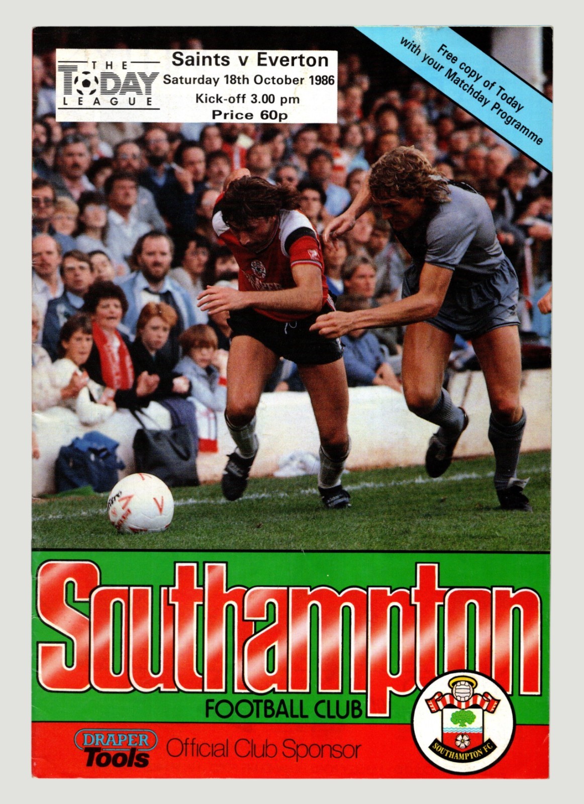 Southampton v Everton 1986-1987 Division One 18/10/1986